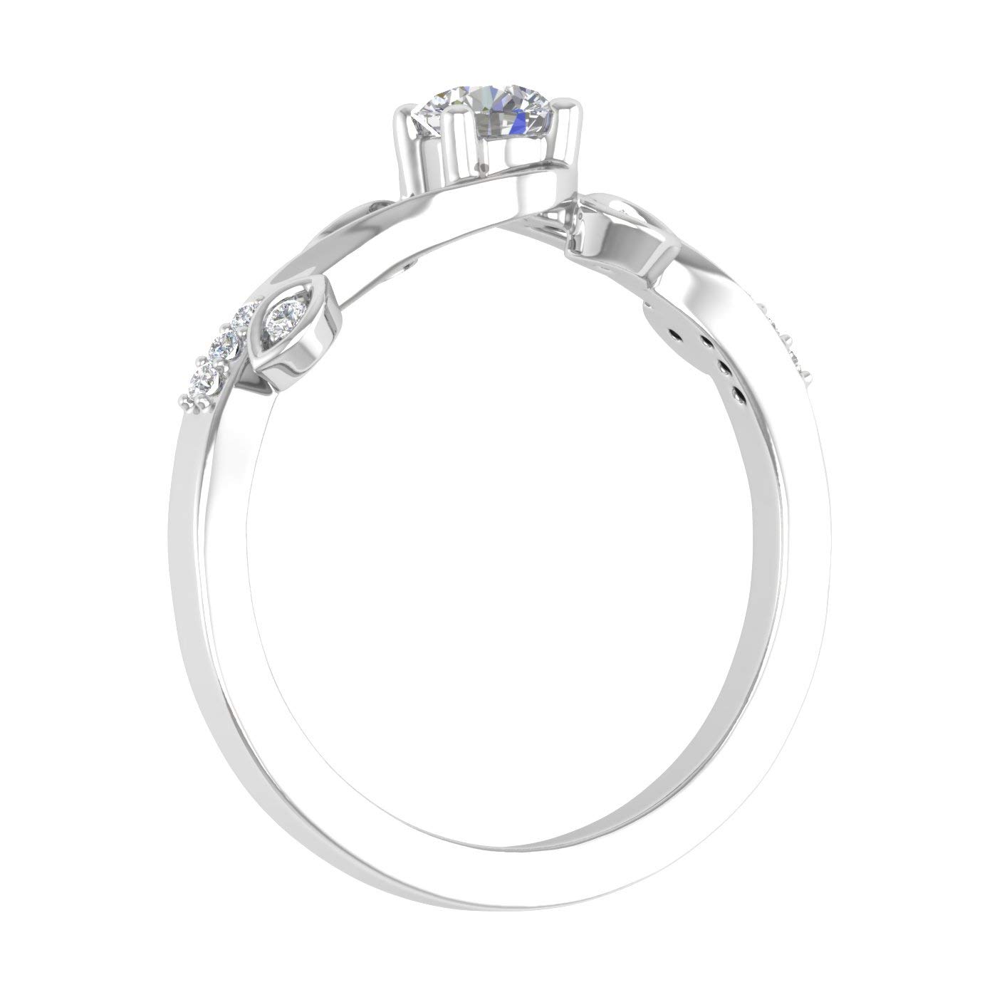 1/5 Carat Diamond Engagement Ring 14K Gold for Women - I1-I2 Clarity, Elegant Wedding & Proposal Jewelry Gift for Her