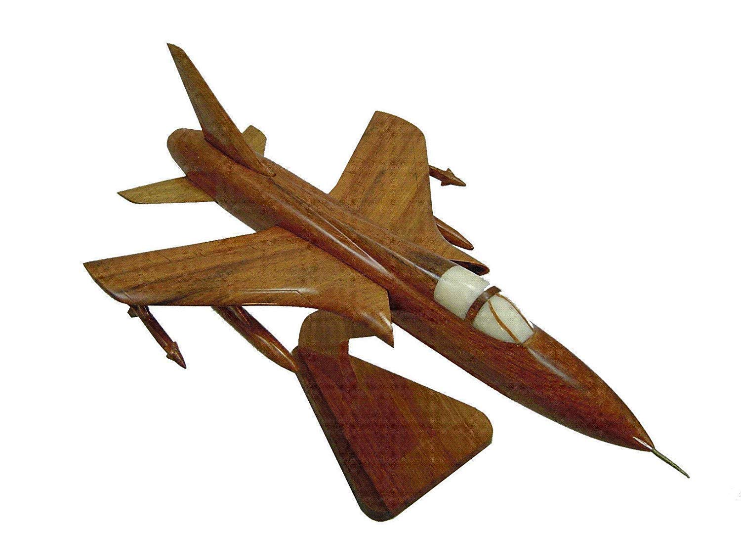 F-105 Thunderchief Desktop Aircraft Model - Handcrafted Mahogany Wood Replica | Perfect for Aviation Enthusiasts, Office Decor & Military Collectors