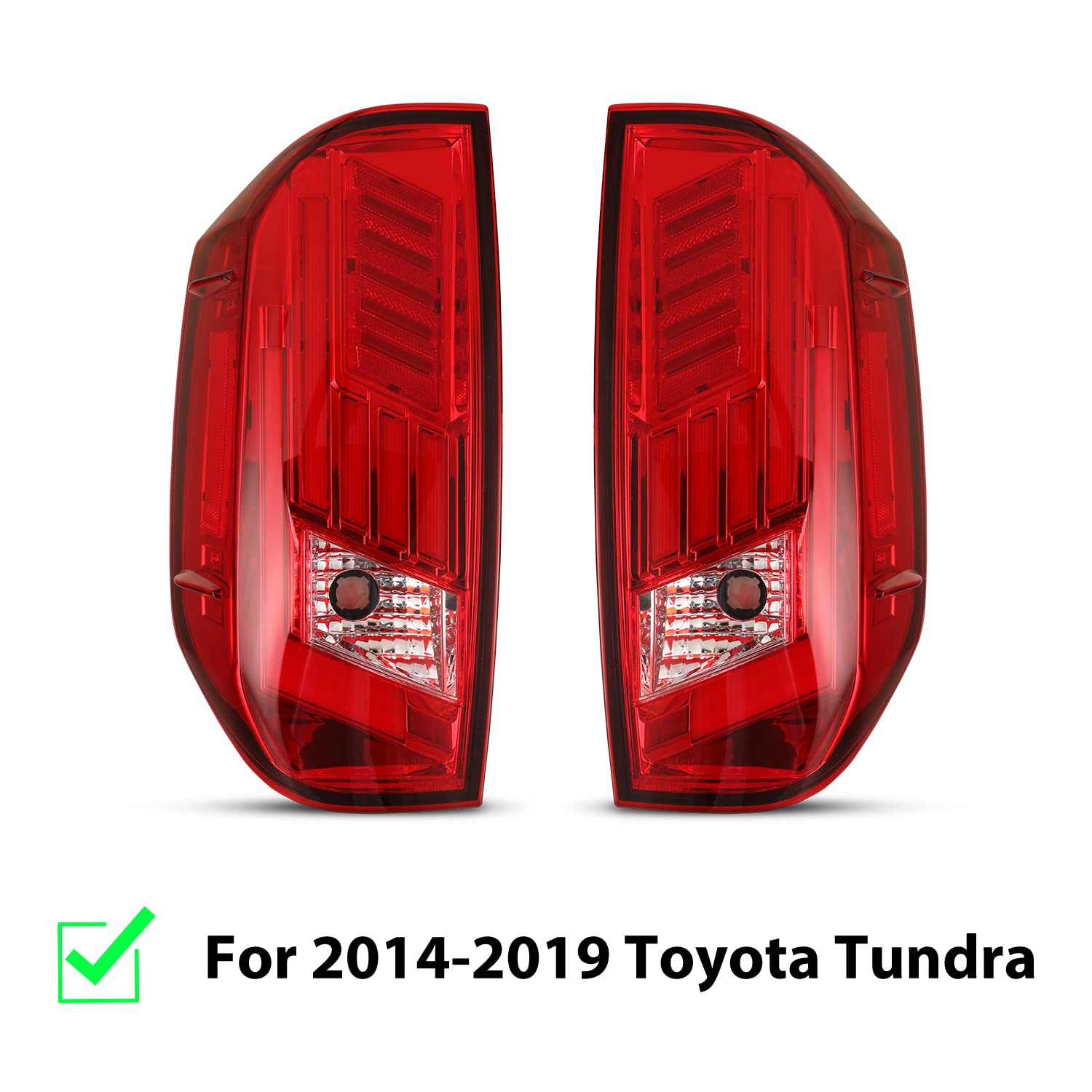 Nixon Offroad LED Tail Lights for 2014-2022 Toyota Tundra - Black Housing Red Lens with Sequential Turn Signal, Running & Brake Lights | Upgrade Your Pickup Truck for Night Driving & Off-Road Adventures