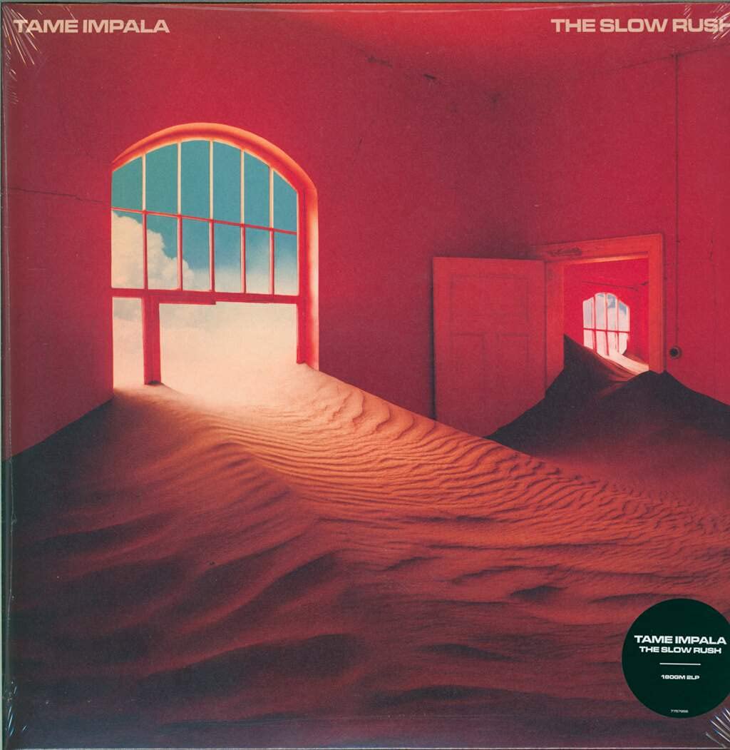 Tame Impala The Slow Rush Limited Edition Green Colored Vinyl 2LP Record - Perfect for Music Collectors & Vinyl Enthusiasts, Great Gift for Indie Rock Fans