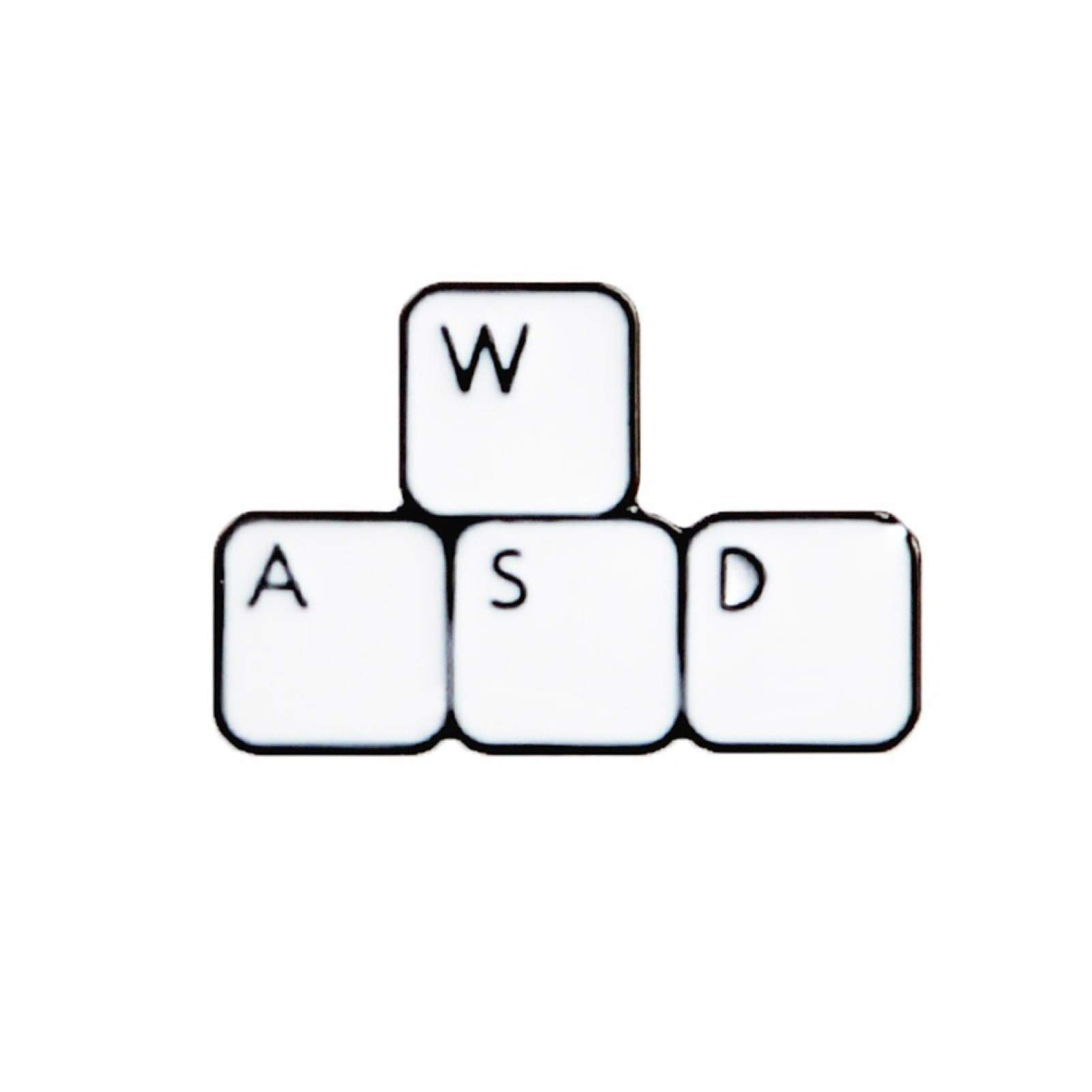 IKAXIYO WASD Gaming Keyboard Enamel Lapel Pin Badge - Cute Denim Jacket Accessory for Gamers, Esports & Computer Enthusiasts - Perfect for Cosplay, Conventions & Gamer Fashion