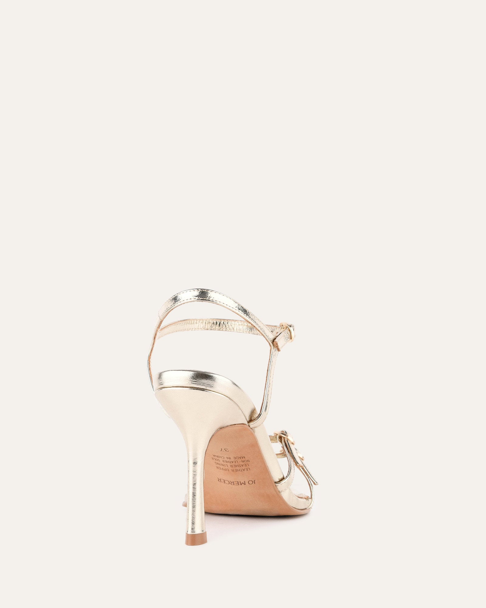 ROMY Women's Gold Leather High Heels - Elegant Stiletto Pumps for Parties, Weddings & Evening Events