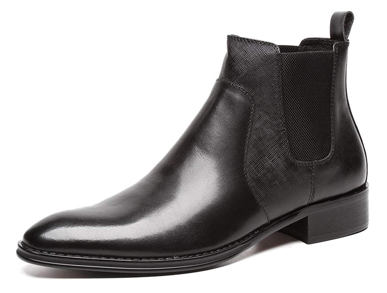 Premium Genuine Leather Men's Chelsea Boots - Comfortable Ankle Boots for Casual & Dress Wear (Black/Brown) | Waterproof Slip-On Booties for Work, Travel & Everyday Style