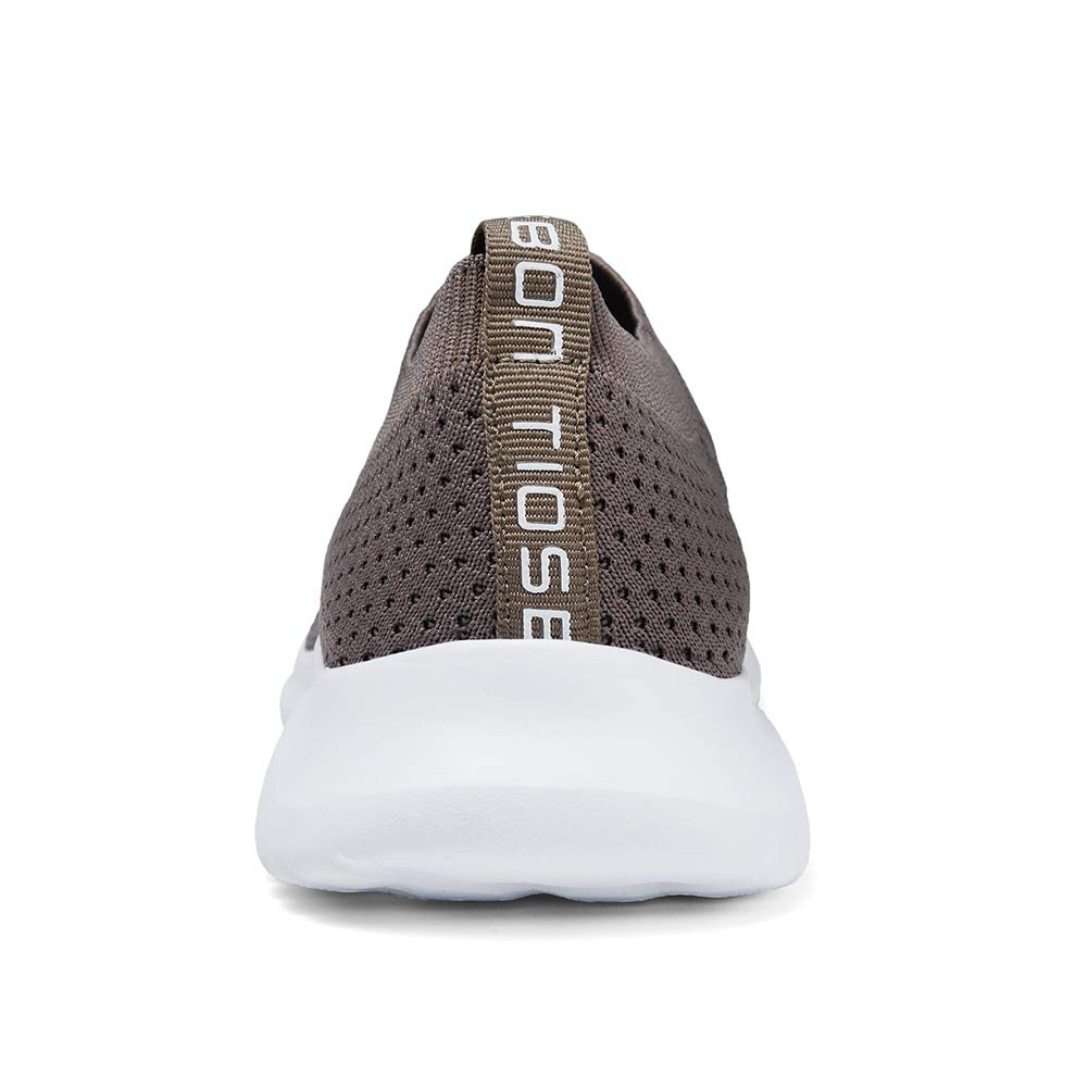 TIOSEBON Men's Slip-On Walking Shoes - Breathable Knit Mesh Tennis Sneakers for Men - Lightweight Comfortable Casual Shoes for Walking, Running, Gym & Daily Wear