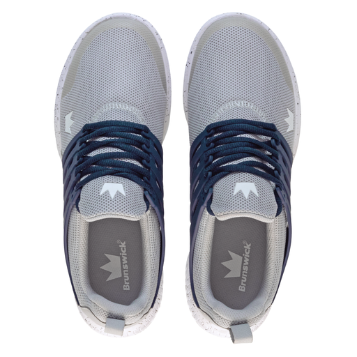 Brunswick Avalanche Grey/Navy Bowling Shoes for Men & Women - Comfortable & Durable for League Play & Casual Bowling