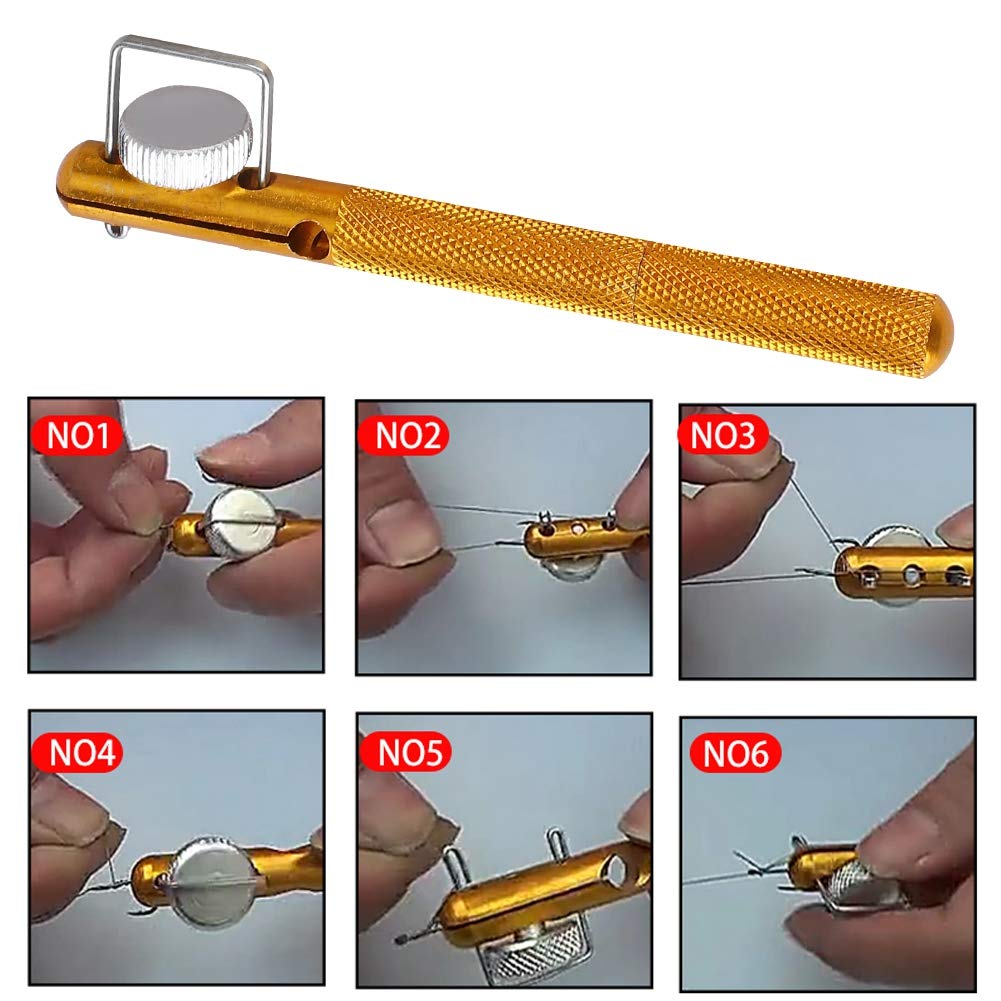 **Fishing Loop Tyers & Knot Tying Tool Set – 3-Piece Nail Knot Tyer, Hook Loop Tyer, Fishhook Remover & Disgorger for Fly Fishing – Perfect for Securing Hooks, Removing Fishhooks & Tying Strong Knots**