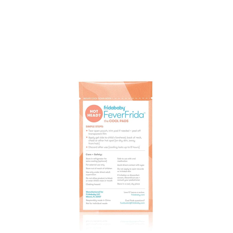 Fridababy Feverfrida Cool Pads for Babies - Instant Cooling Gel Pads for Fever Relief & Comfort - Perfect for Teething, Vaccinations & Sick Days