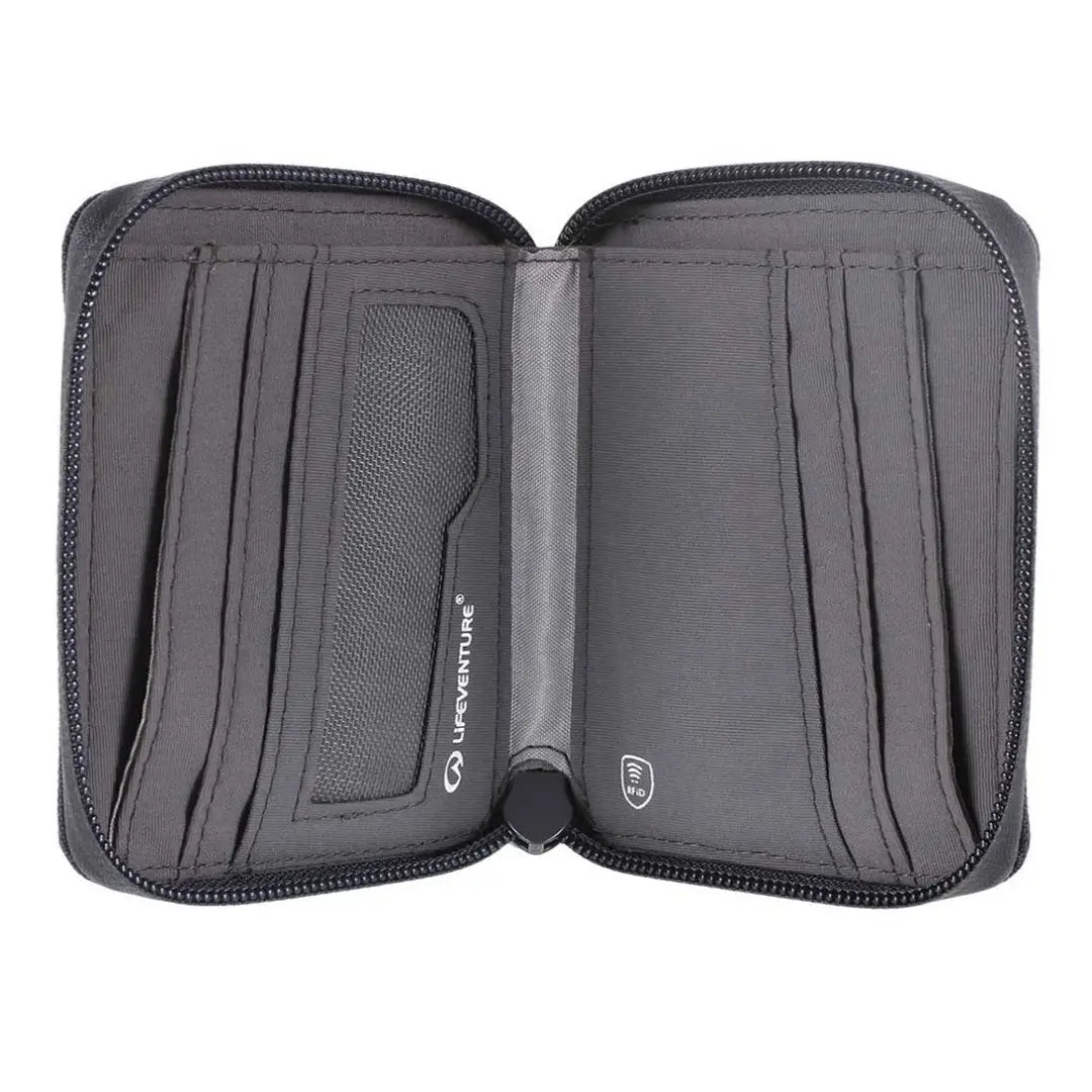 Lifeventure RFID Zipped Bi-Fold Wallet - Secure Travel & Everyday Use - Slim RFID Blocking Leather Wallet for Men & Women
