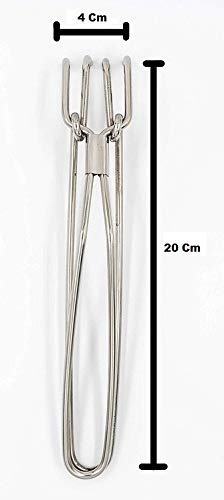 ATEVON Stainless Steel Chapati Roti Tongs with Pakkad Utensil Holder - Perfect for Indian Cooking, Roti Making, and Kitchen Organization | Durable & Heat-Resistant Cooking Tool for Home Chefs
