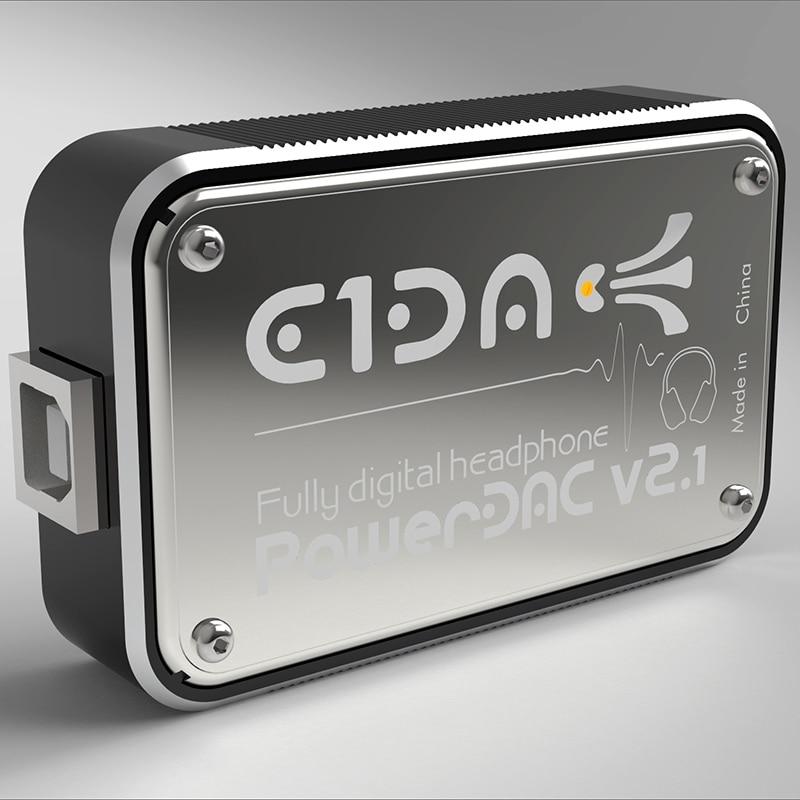 E1DA PowerDAC v2.1 Portable Headphone Amplifier with PEQ DSP & Bluetooth DAC - Includes 2.5mm/3.5mm Adapter & Audio Cables for Home Studio, Gaming & Mobile Listening