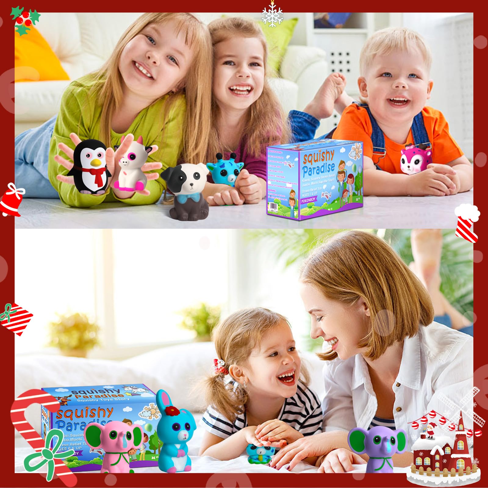 Jumbo Squishy Toys 8-Pack - Slow Rising Stress Relief for Kids & Adults