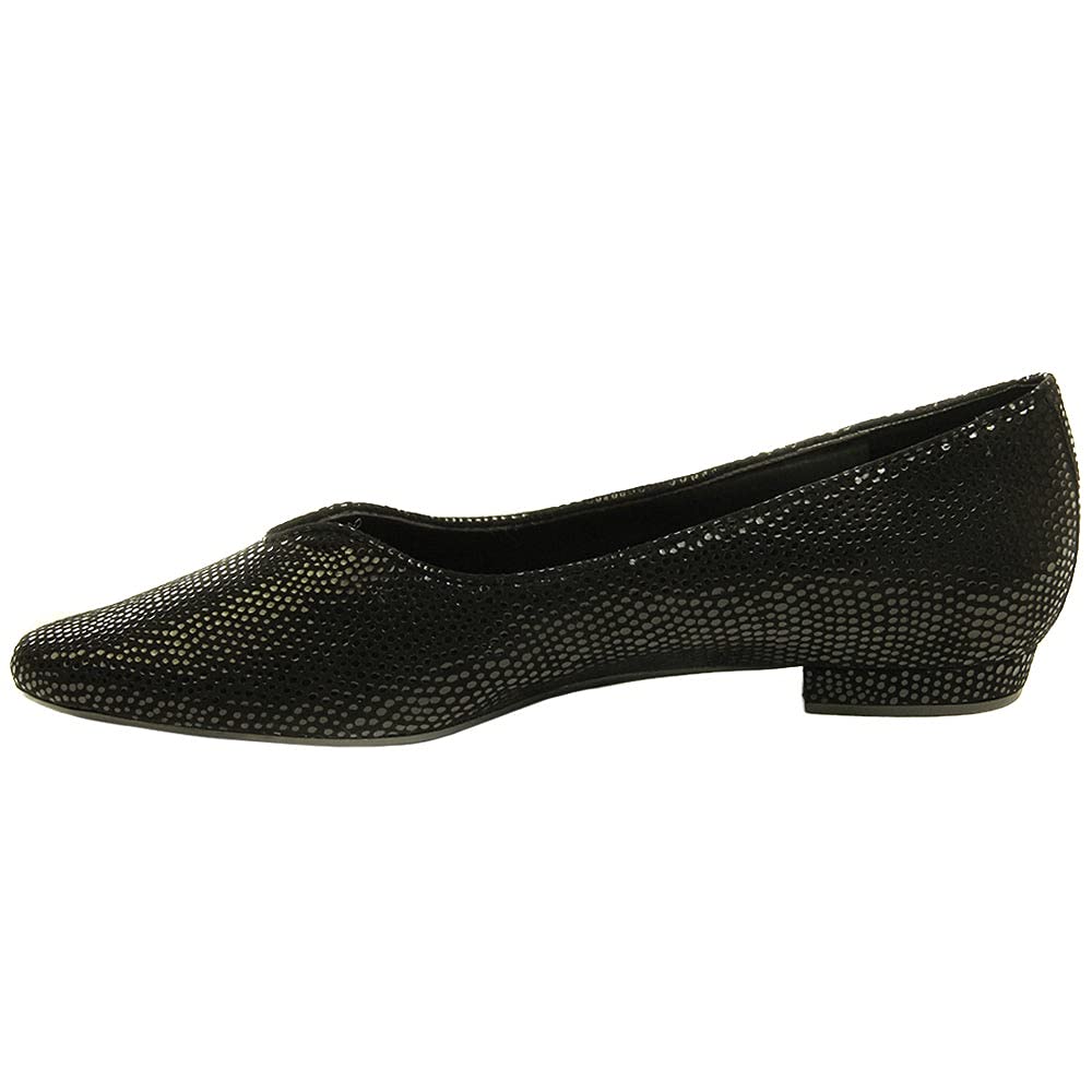 VANELi Women's Slip-On Casual Flats - Comfortable & Lightweight Black Shoes for Everyday Wear | Perfect for Work, Travel & Walking