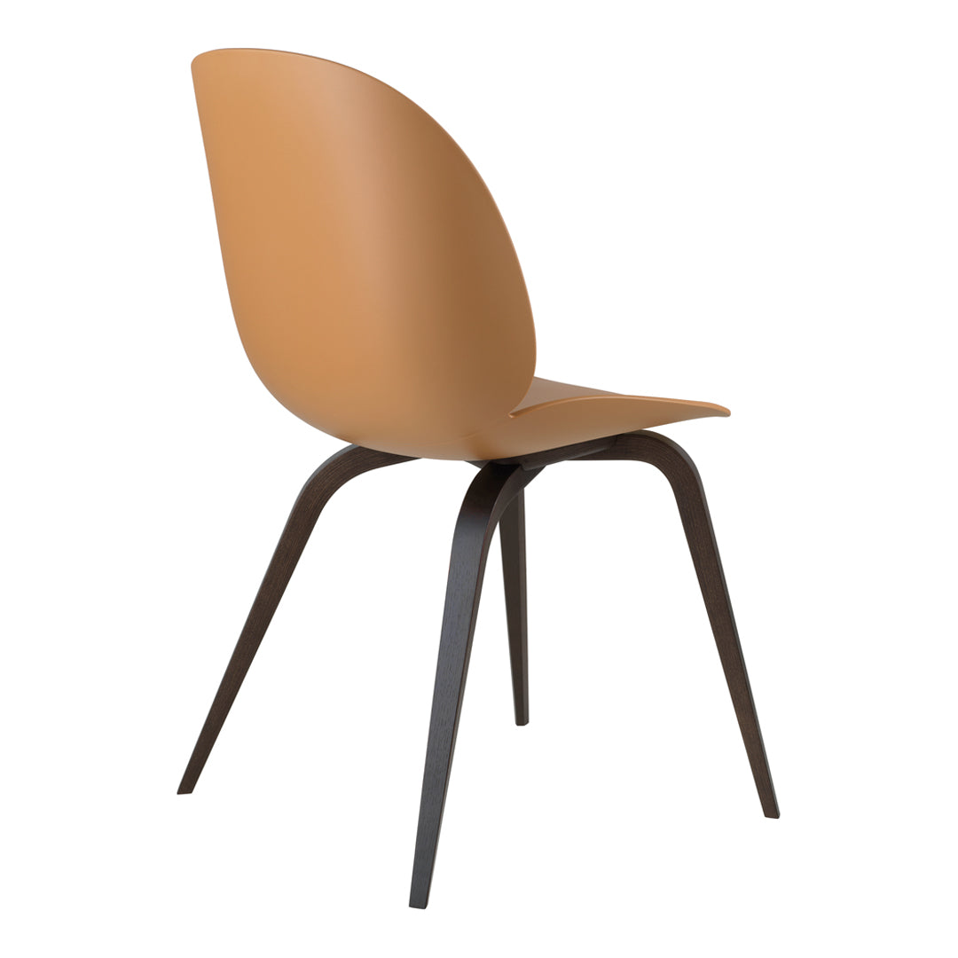 Modern Beetle Dining Chair with Solid Wood Base - Unupholstered Minimalist Design for Kitchen, Dining Room & Home Office