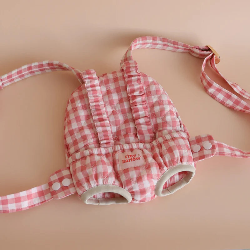 Tiny Harlow Baby Doll Dress - Pink Gingham Outfit for Newborn Girls | Perfect for Photoshoots, Baby Showers & Special Occasions