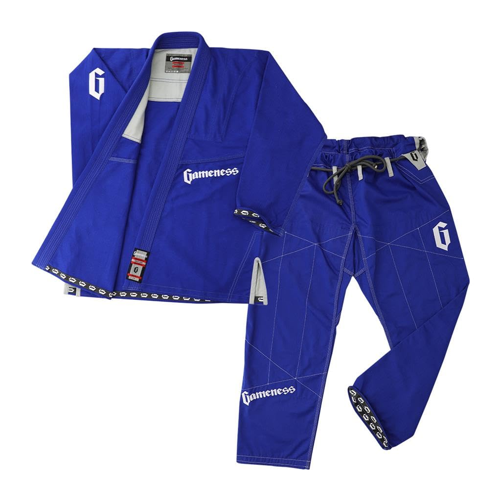 Gameness Male Jiu Jitsu Pearl Gi 2.0 | Premium BJJ Gi for Training & Competition | Lightweight & Durable Brazilian Jiu Jitsu Uniform for Men