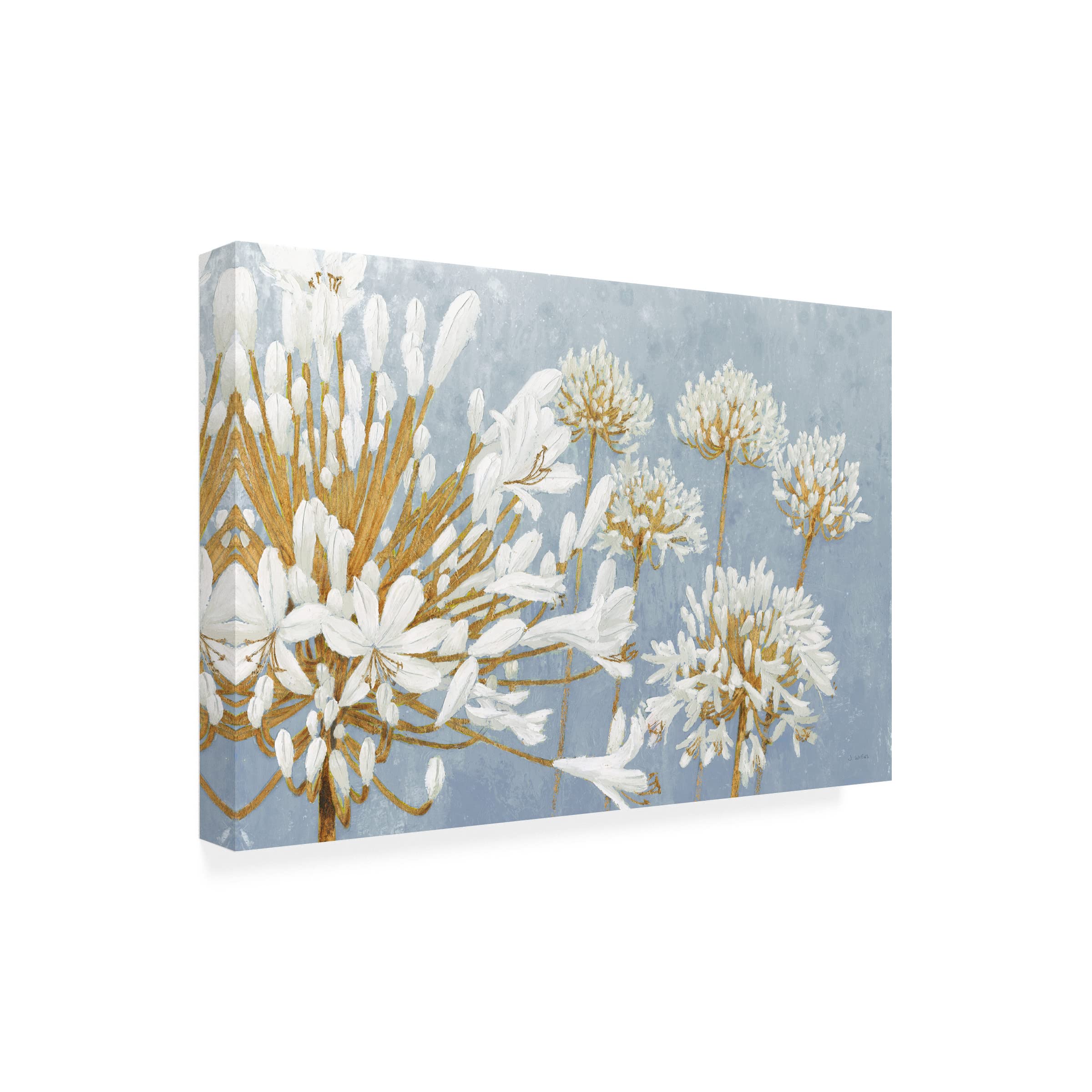 James Wiens 'Golden Spring Blue Gray' Canvas Wall Art - Handmade Landscape Painting for Living Room, Bedroom & Office Decor | Trademark Fine Art Collection