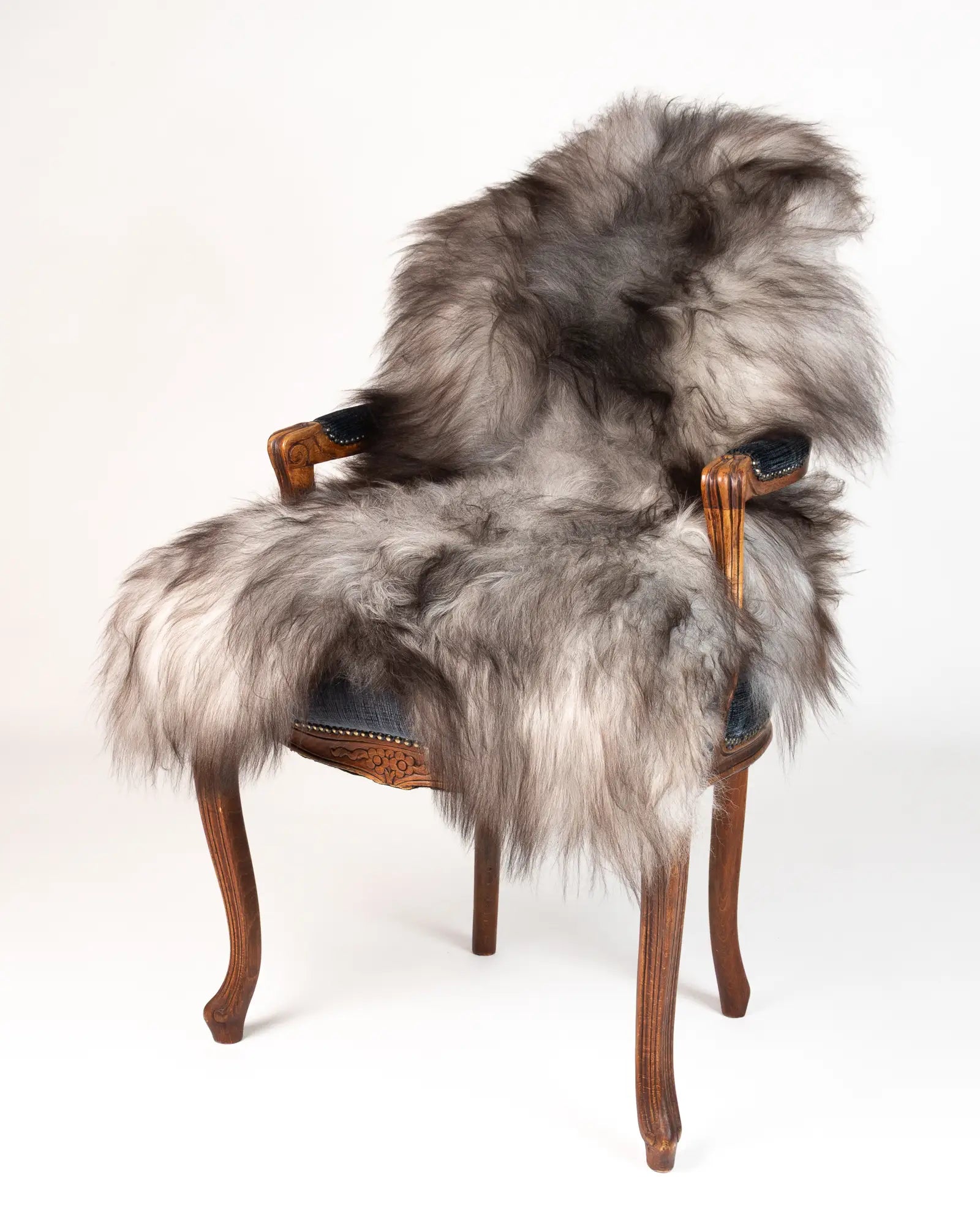 Natural Smokey Silver Grey Icelandic Sheepskin Rug - Soft & Luxurious Sheepskin Blanket for Cozy Home Decor, Nursery, or Bedroom Accent