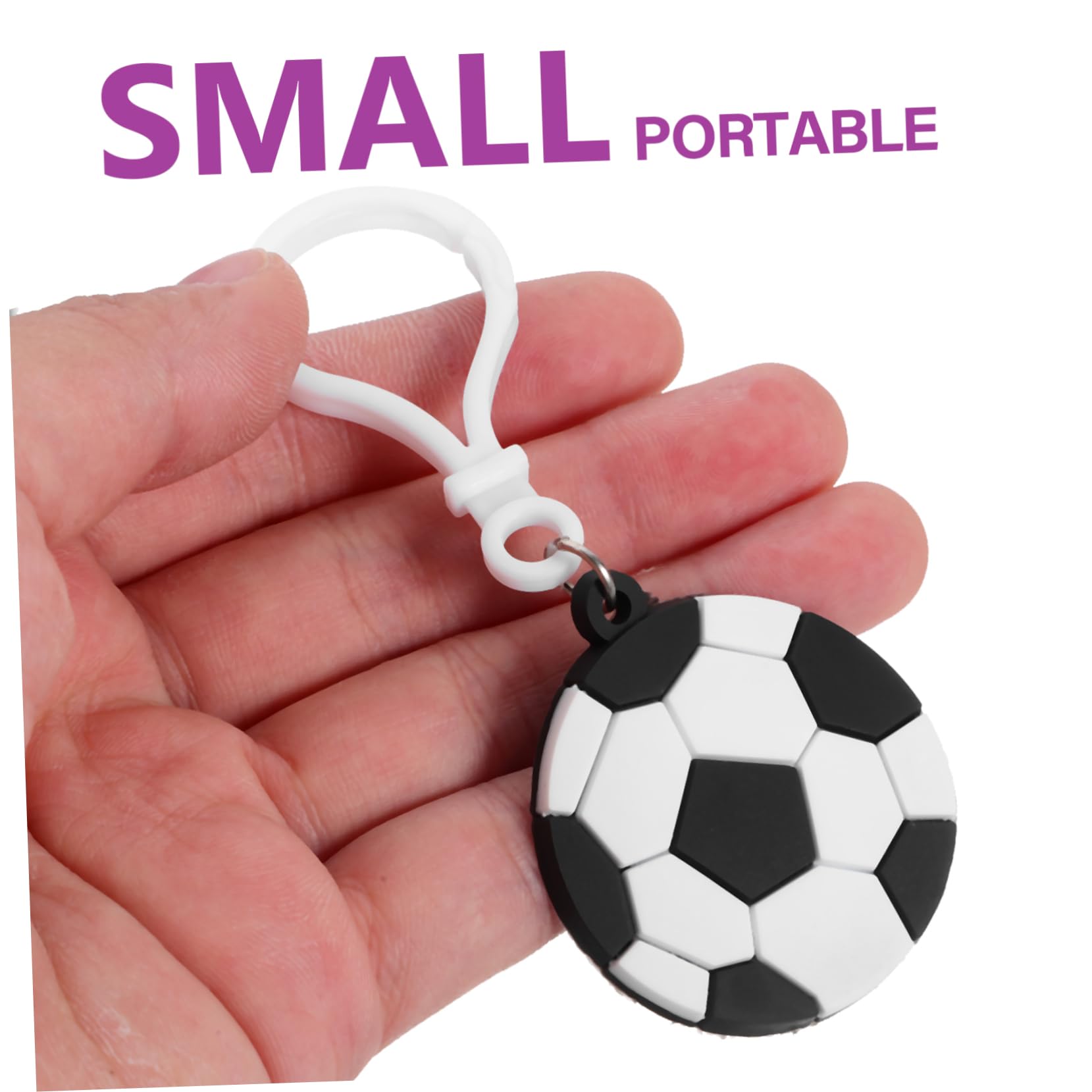 TOGEVAL 10Pcs Adorable Soccer Keychain Set - Mini PVC Sports Keychains for Boys, Backpack Accessories & Team Spirit Gifts (Perfect for Soccer Fans, Game Day Favors & School Supplies)