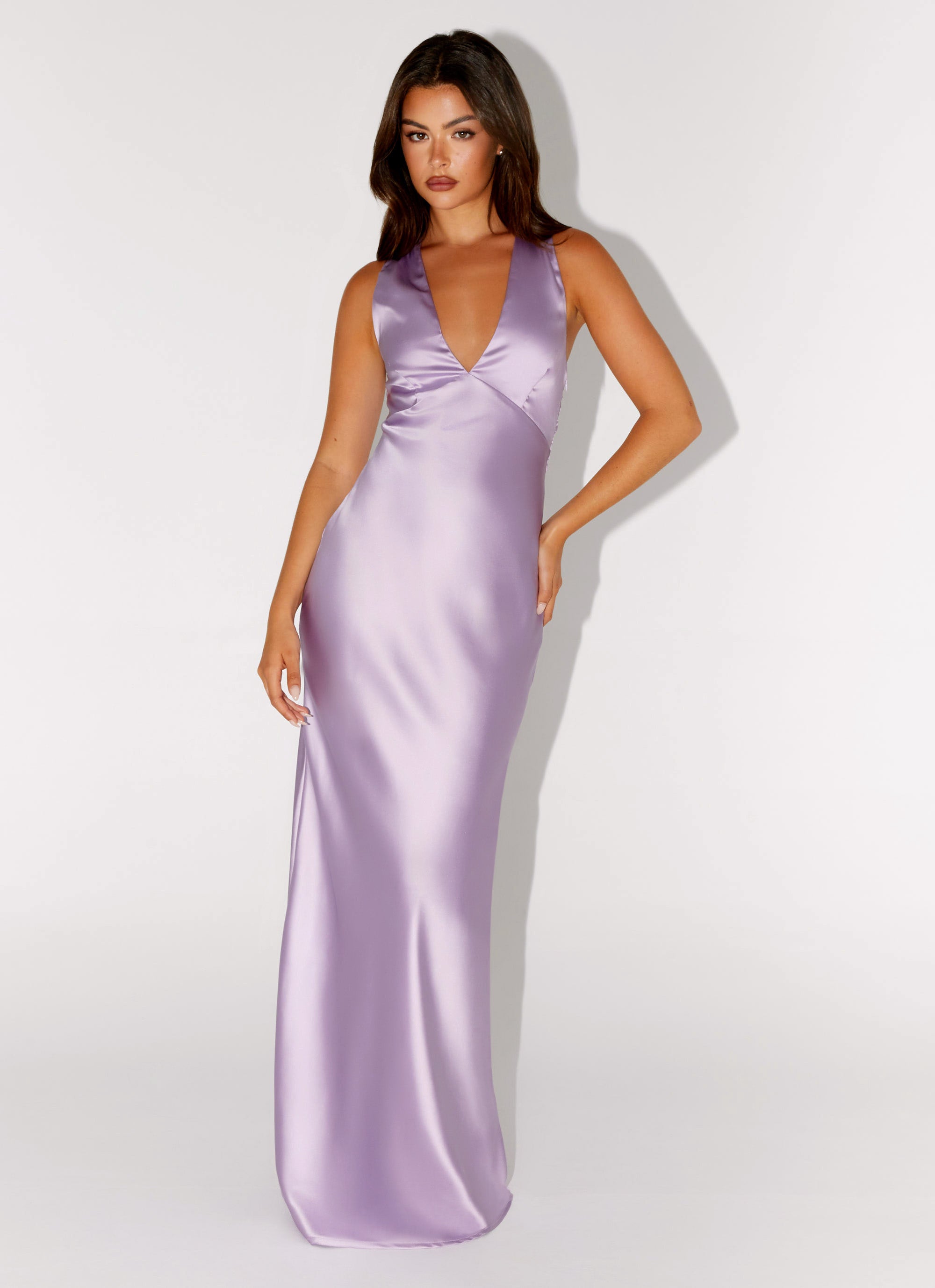 Brody Maxi Dress for Women - Flowy Long Floral Dress in Lilac - Perfect for Summer, Beach, and Casual Outings