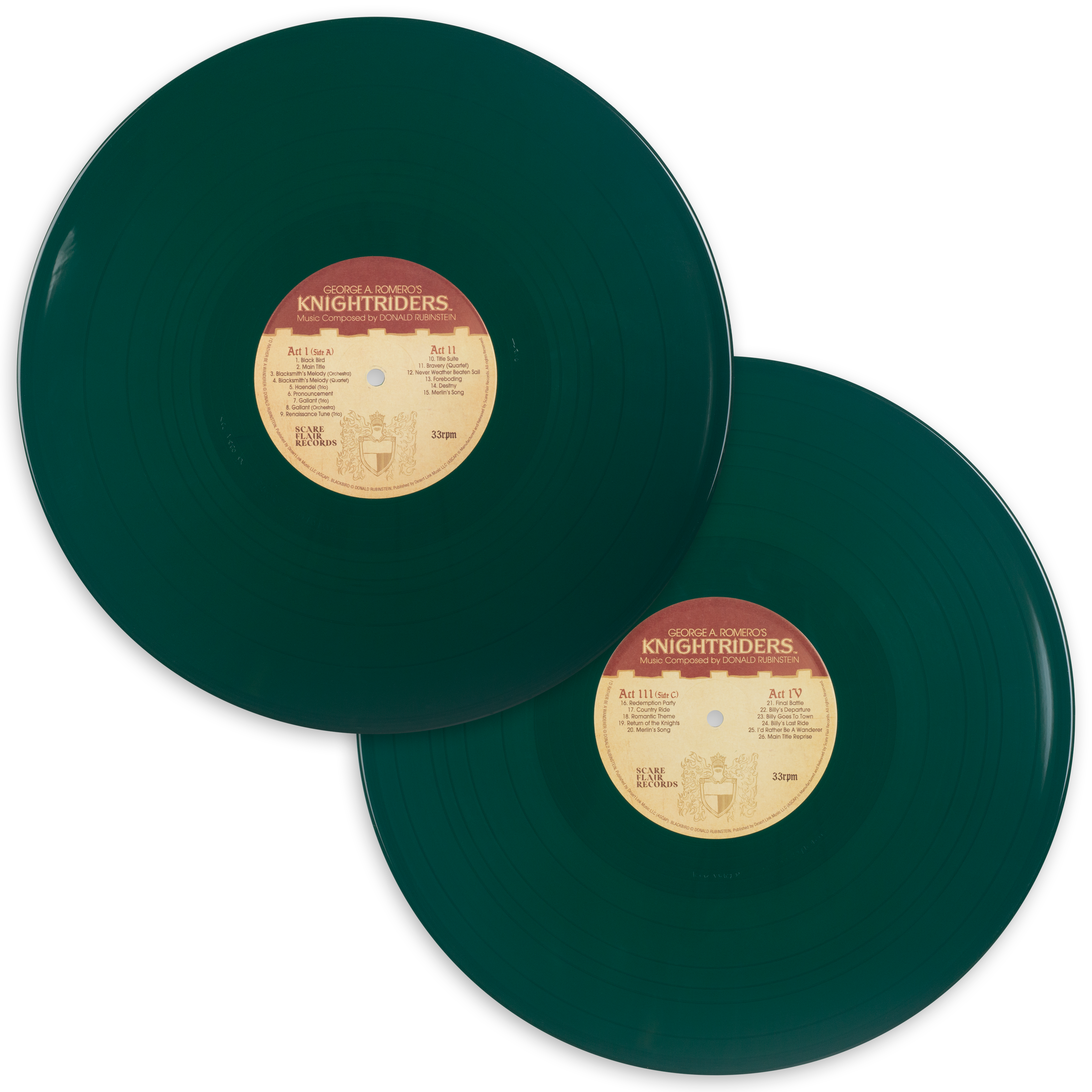 George A. Romero's Knightriders Original Motion Picture Soundtrack 2xLP Vinyl Record - Mondo Exclusive Limited Edition | Perfect for Movie Collectors & Vinyl Enthusiasts