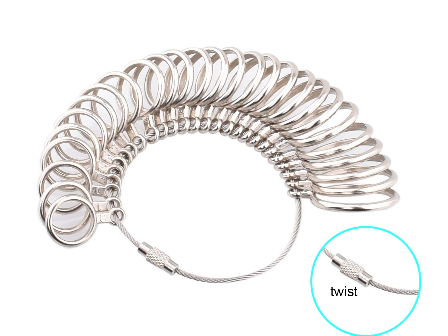 Professional Ring Sizer & Mandrel Set - Jewelry Making & Ring Measuring Tool with Ring Gauge, Rubber Hammer for Accurate Sizing - Perfect for Jewelers, DIY Crafts & Ring Resizing at Home or Workshop