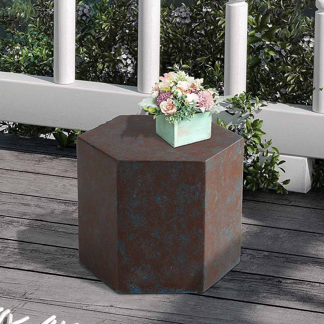 Hexagon Concrete Side Table 12