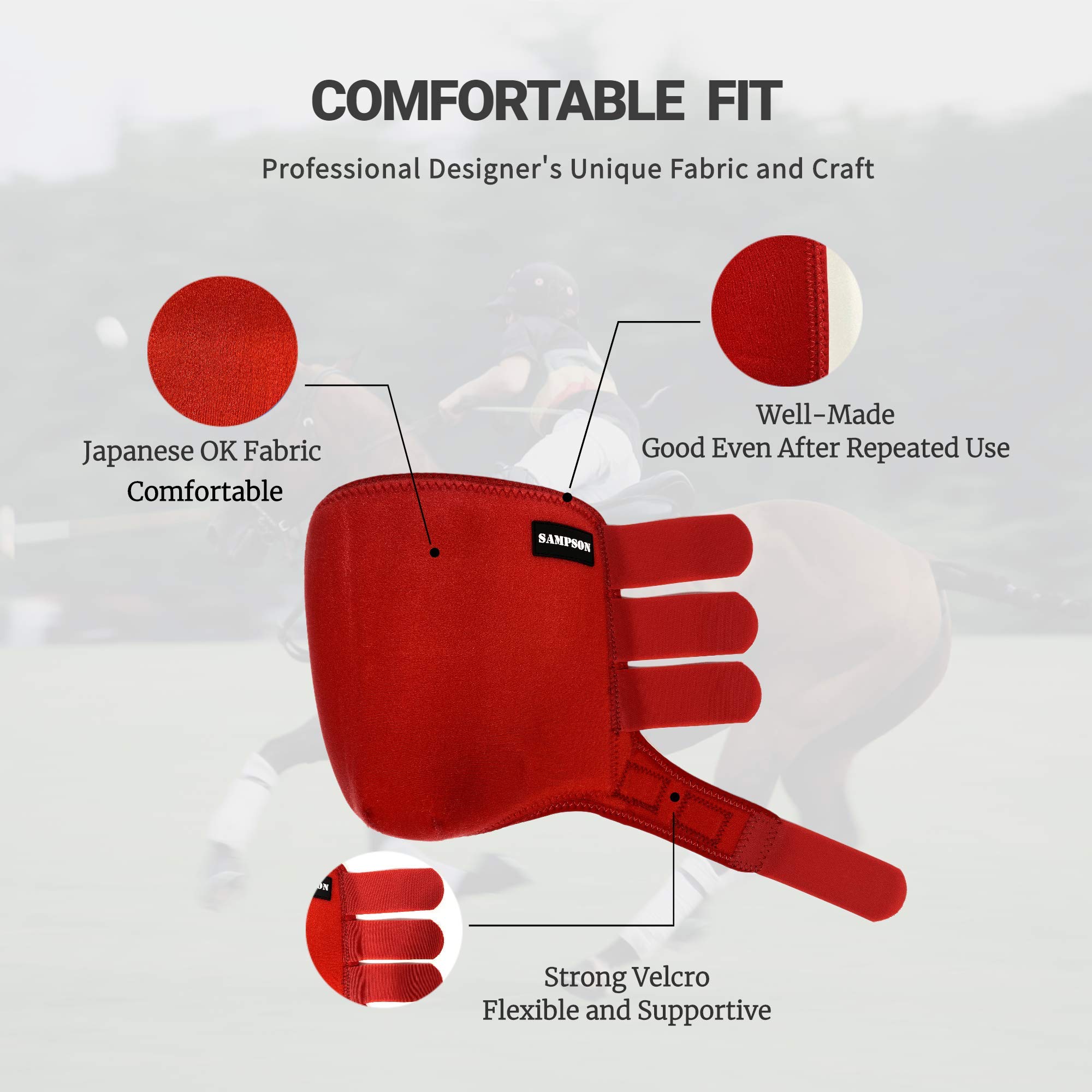 Sampson Horse Boots Set of 4 - Professional Shock-Absorbing Memory Foam Splint Boots for Superior Protection & Comfortable Fit - Ideal for Jumping, Training & Riding Protection