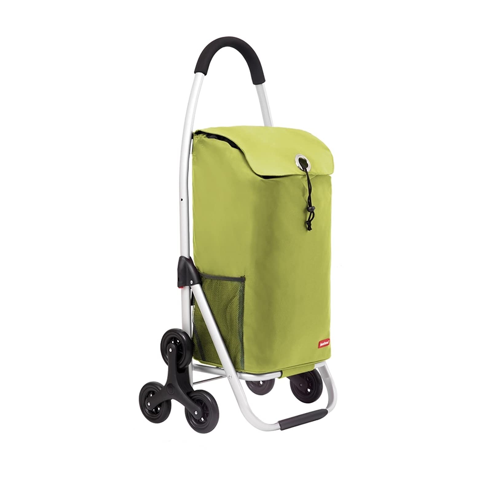 Foldable 6-Wheel Shopping Cart with Large Capacity & Aluminum Alloy Frame - Stair Climbing Utility Cart for Groceries, Luggage & Heavy Items | Perfect for Supermarket Trips, Laundry & Home Organization