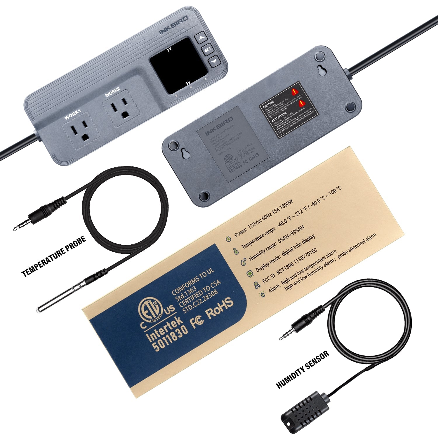 ITC 608T Digital Temperature and Humidity Controller - Precise Climate Control for Greenhouses, Grow Tents & Home Automation