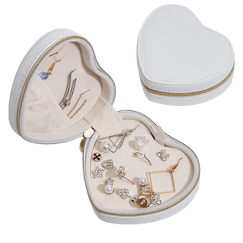 JIBIACB PU Leather Jewelry Box - Double Layer Travel Jewelry Organizer for Necklace, Ring & Earrings Storage | Perfect Gift for Women & Girls | Compact Jewelry Case for Travel, Home & Office Use
