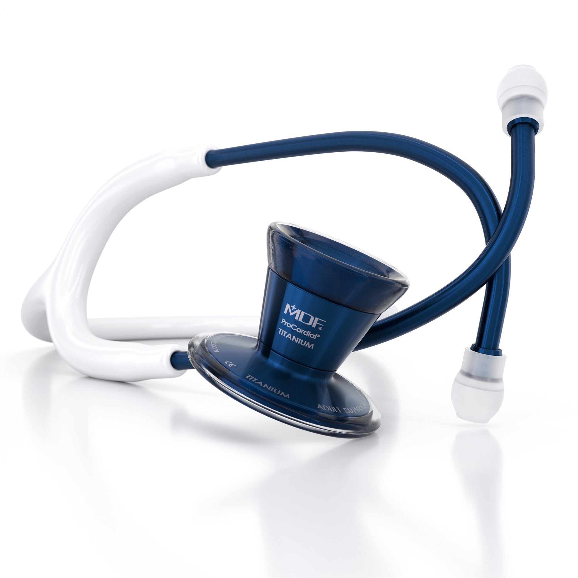 ProCardial® Titanium Cardiology Stethoscope - Premium White/Capridium Finish for Medical Professionals | Ideal for Doctors, Nurses & Healthcare Workers in Hospitals & Clinics