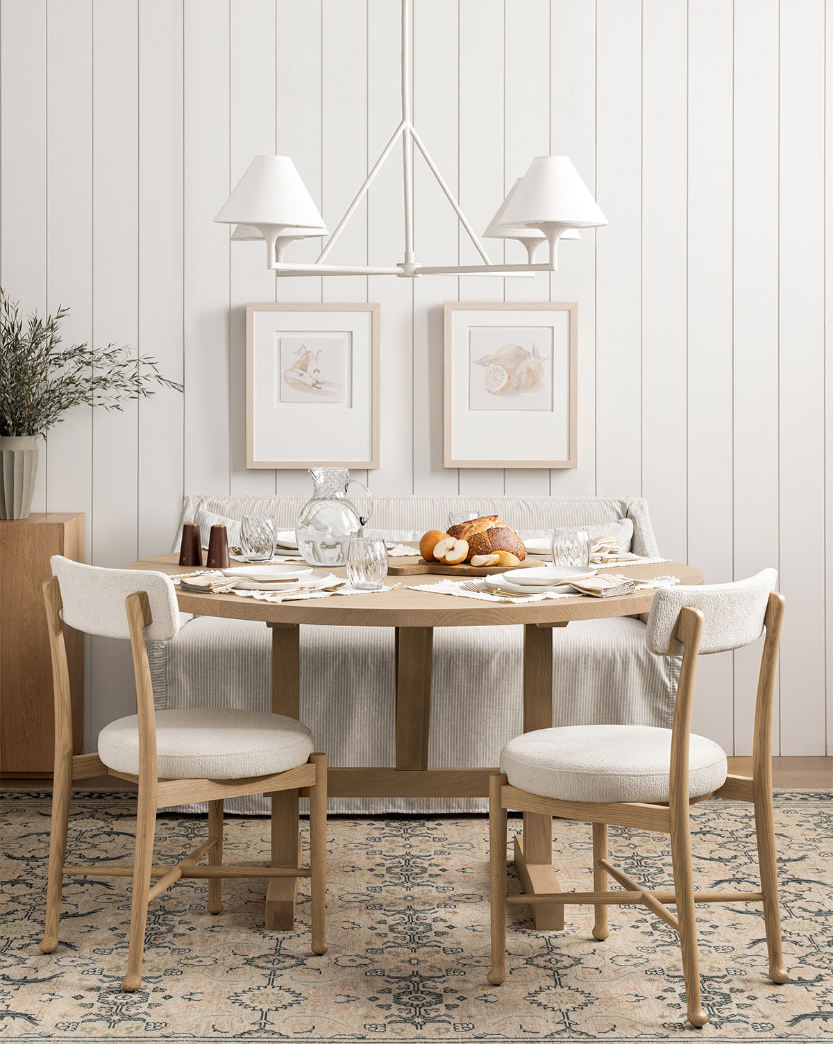 Olivier Slipcover Dining Bench - Washable Fabric Upholstered Seat with Removable Cover, Perfect for Kitchen, Dining Room, and Breakfast Nook