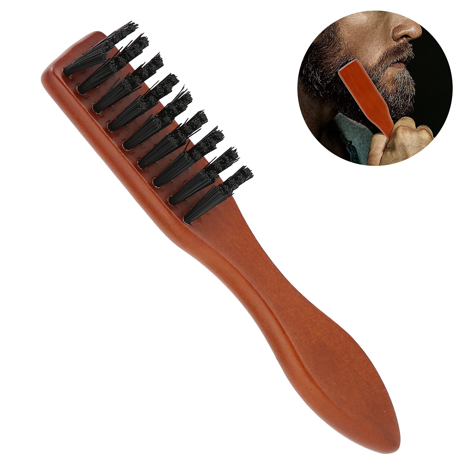 Professional Beard Brush & Neck Dust Brush - Retro Oil Hair Trimmer Brush for Men, Durable & Non-Deformable Facial Cleansing Tool - Perfect for Grooming, Styling & Daily Beard Care Routine at Home or Travel