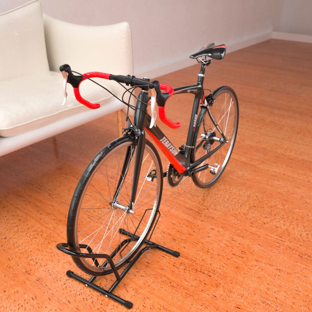 Heavy Duty Bike Stand - Adjustable Floor Parking Rack for Mountain, Road & BMX Bikes | Secure Bicycle Storage Solution for Garage, Home & Outdoor Use