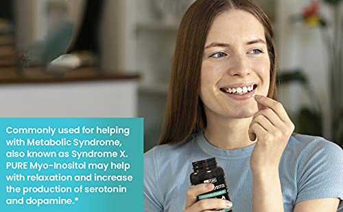 Pure Myo-Inositol 365 Capsules - No Fillers, Lab Tested for Purity - Supports Hormonal Balance & PCOS Management - Perfect for Women's Wellness & Fertility Support