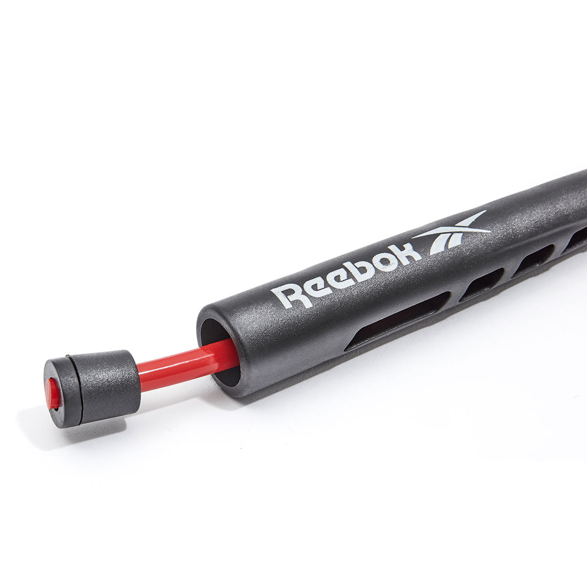 Reebok Speed Jump Rope 280cm - Adjustable Length Skipping Rope for Fitness, Boxing & Cross Training - Black/Red - Ideal for Home Workouts, Gym & Cardio Exercises
