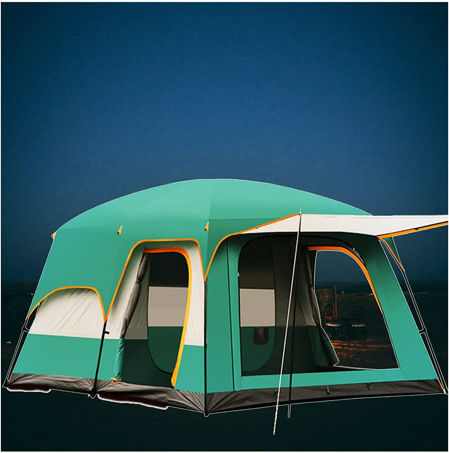 **5-8 Person Camping Tunnel Tent – Spacious Family Tent with Sun Protection, Lightweight & Sturdy for Hiking, Backpacking & Outdoor Adventures – Perfect for Group Camping Trips & Summer Festivals**