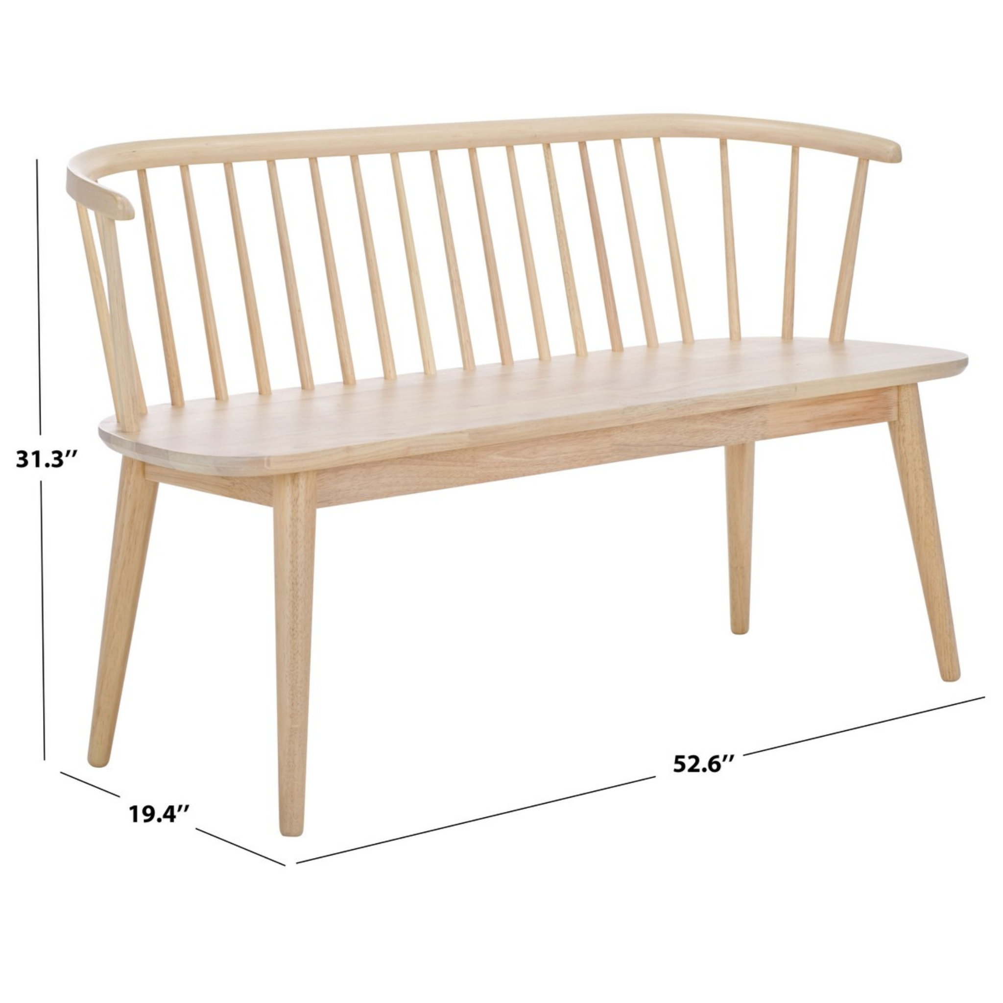 Blanchard Spindle Bench - Solid Wood Entryway Seating with Carved Details | Perfect for Hallway, Bedroom, or Living Room Décor