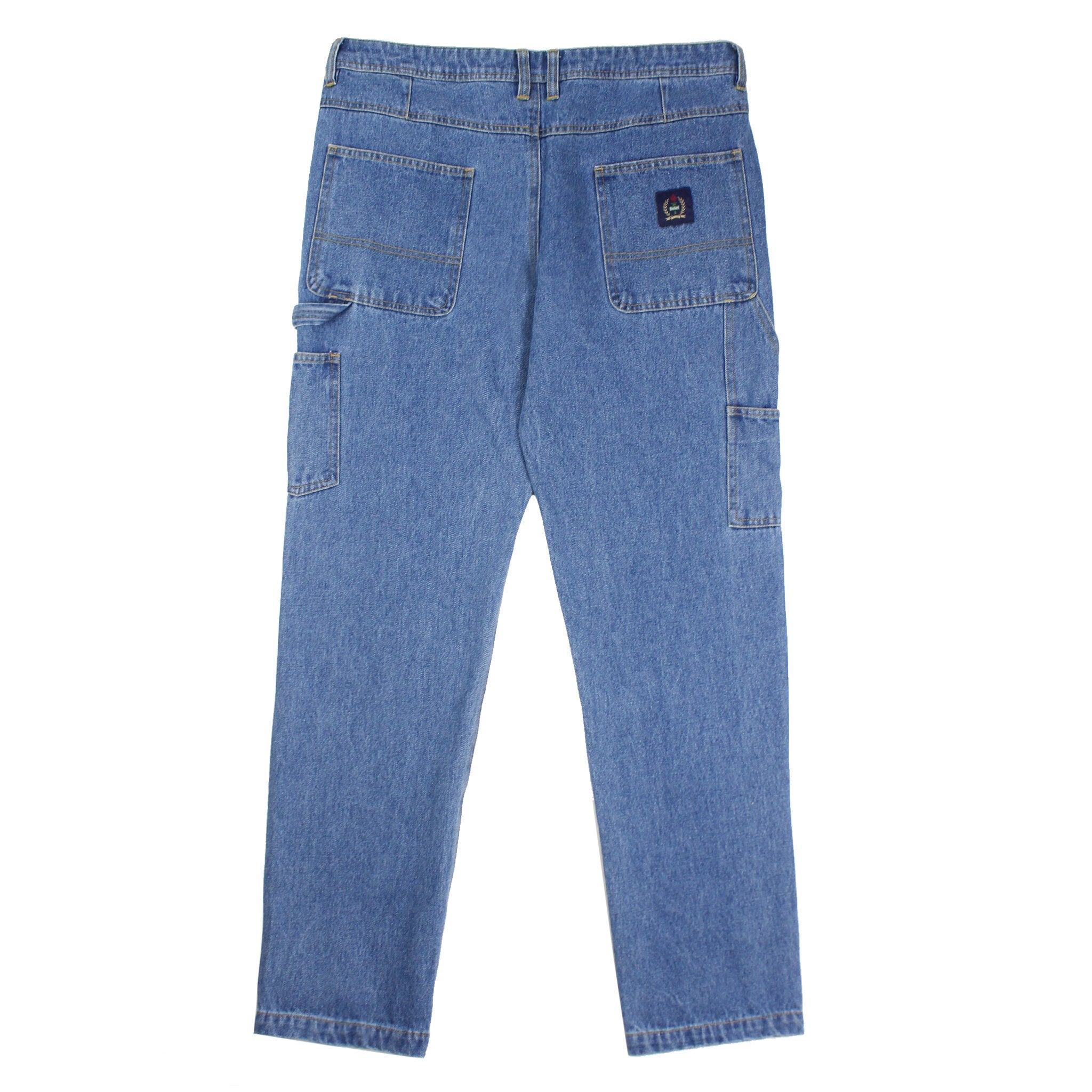 Belief NYC Denim Carpenter Pants - Medium Blue Wash | Durable Workwear for Men & Women | Perfect for Construction, DIY Projects & Casual Wear