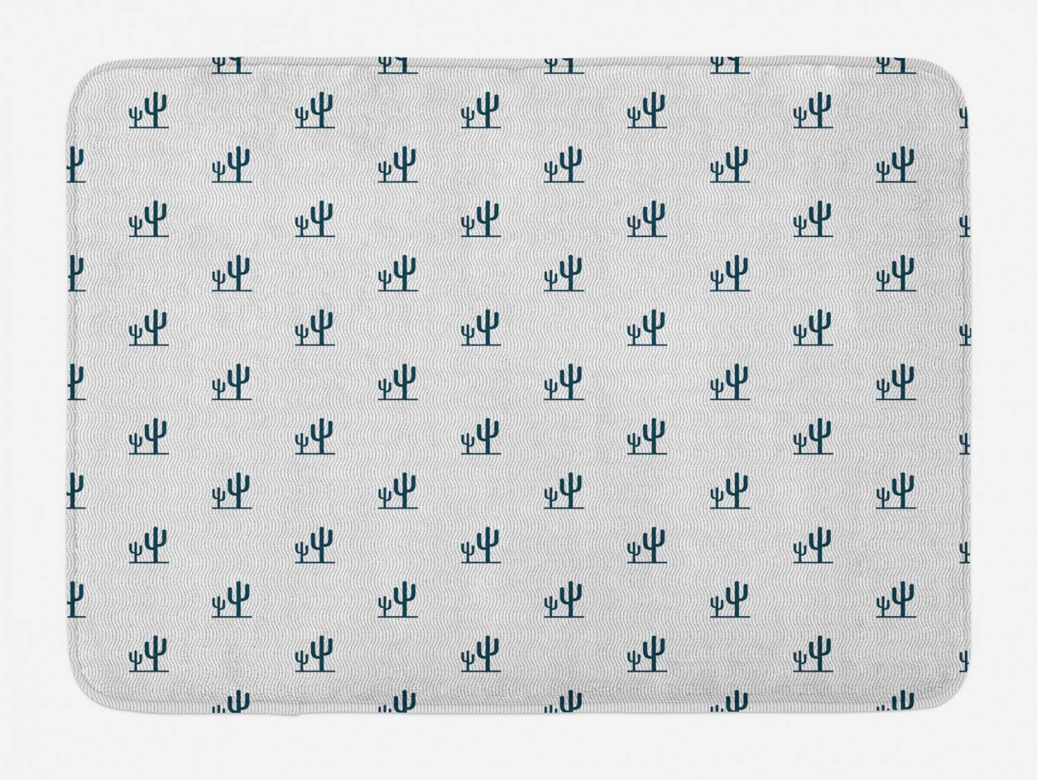 Ambesonne Non-Slip Plush Bath Mat with Cactus Design - 30.2