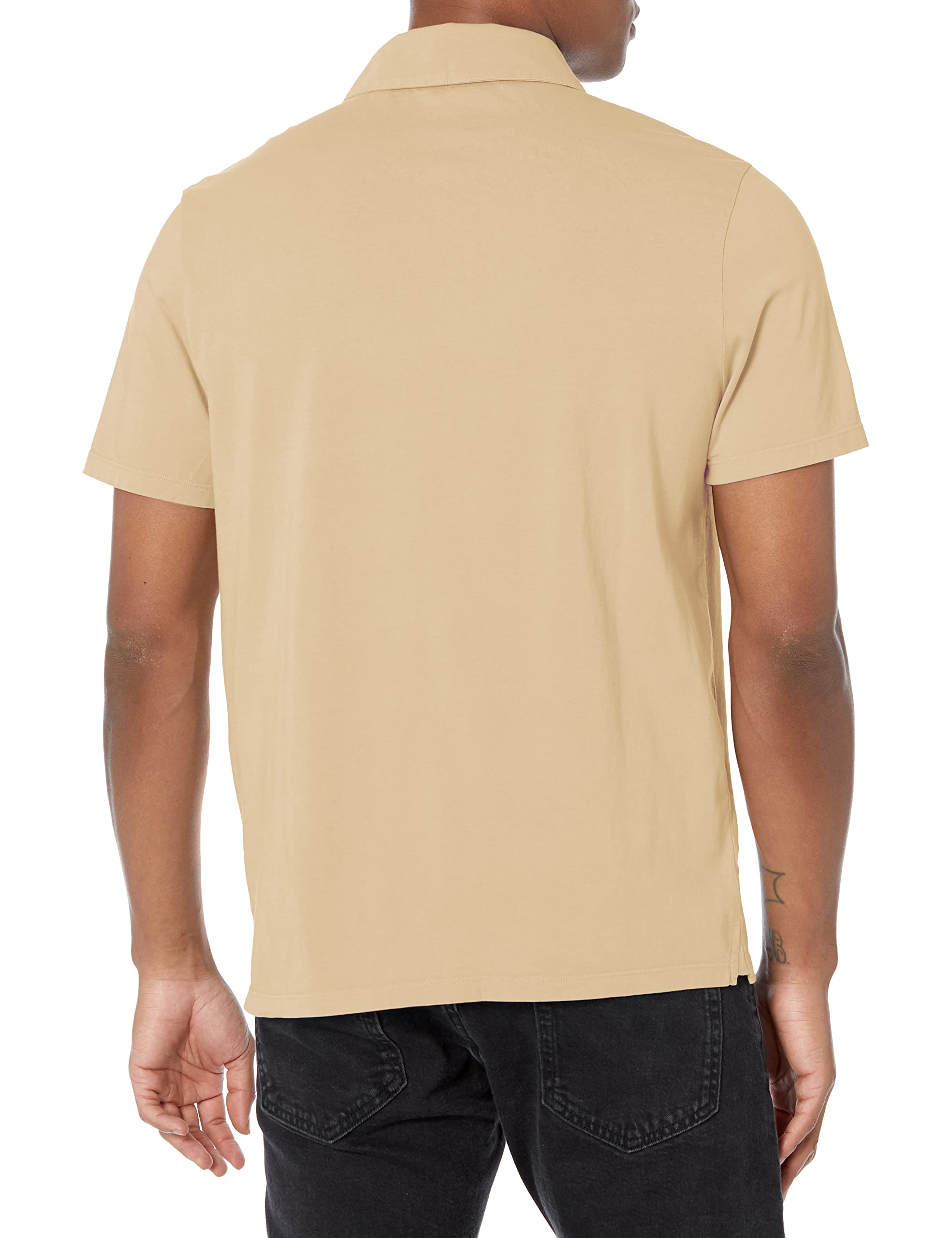 Vince Men's Garment-Dyed Short Sleeve Polo Shirt - Casual & Business Wear for Summer | Breathable Cotton, Slim Fit, Classic Style for Office, Golf & Outdoor Activities
