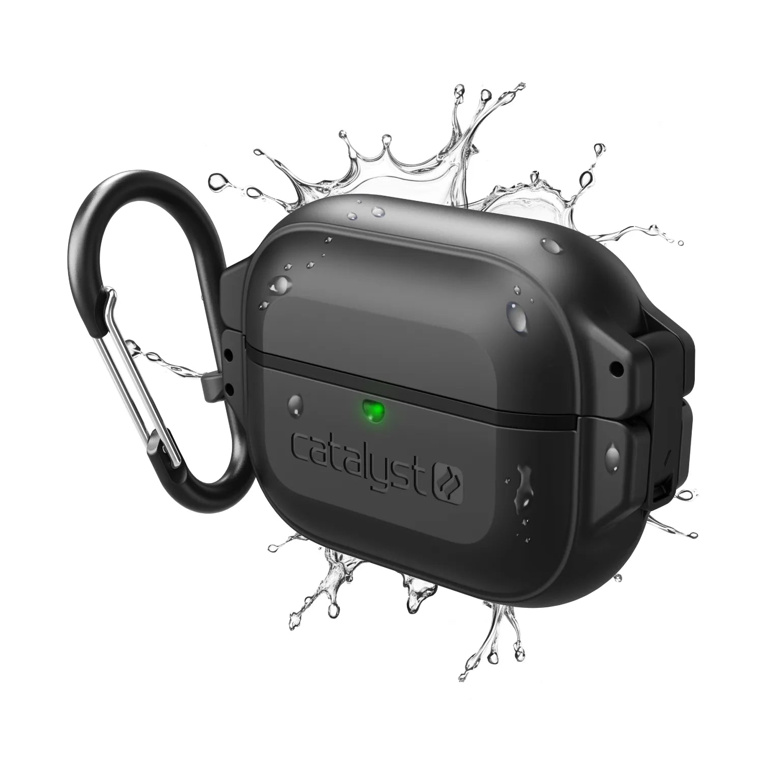 AirPods Pro (2nd Generation & 1st Gen) Waterproof Protective Case with Carabiner Clip - IPX8 100M Submersible, Shockproof Cover for Outdoor Sports, Travel & Daily Use