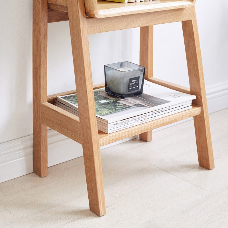 Solid Oak Wood Side Cabinet with Storage - Modern Living Room & Bedroom Furniture for Home Organization & Decor