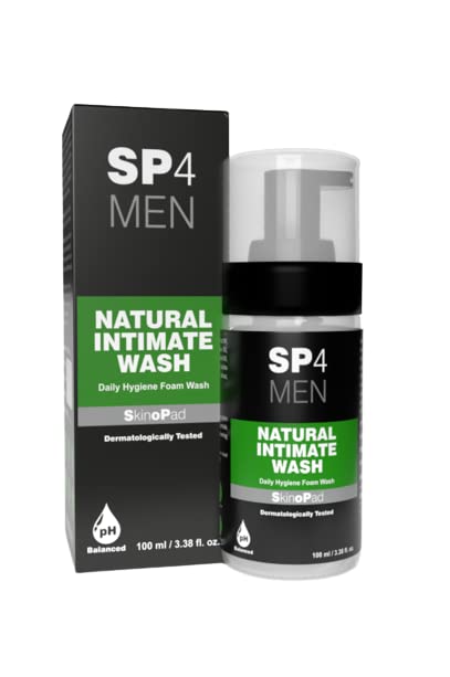 Skinopad Men's Natural Intimate Wash - pH Balanced Gentle Cleanser for Sensitive Skin | Daily Hygiene & Post-Workout Care