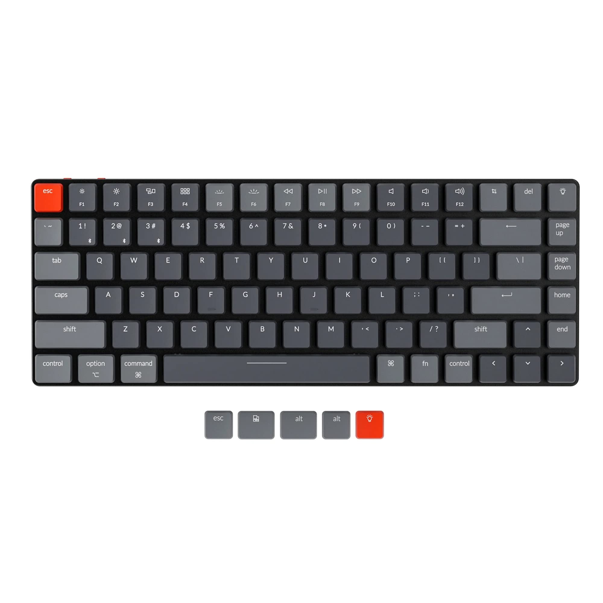 Keychron K3 V2 Ultra-Slim 75% Wireless Mechanical Keyboard - Hot-Swappable 84 Keys with RGB Backlit, Bluetooth 5.1 for Mac & Windows, Low Profile Optical Red Switch | Perfect for Office Work, Gaming & Programming