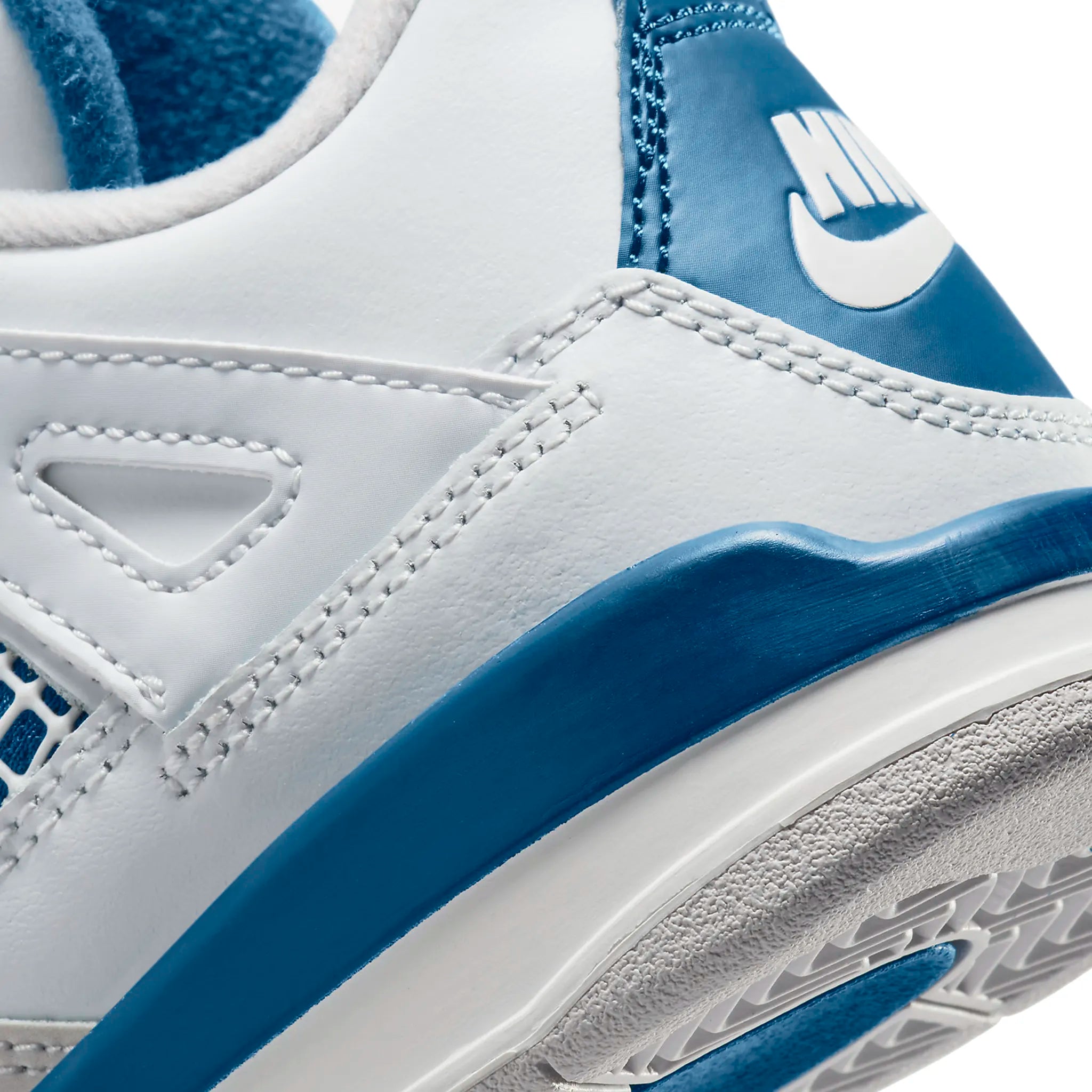 Air Jordan 4 Retro Military Blue Kids' Basketball Shoes - Authentic PS Size for Boys & Girls - Perfect for School, Sports, and Casual Wear