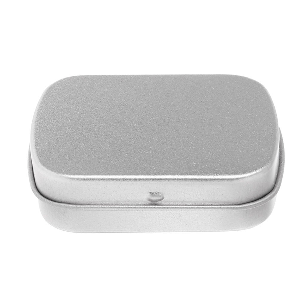 ZHIZHOU Small Metal Storage Box - Compact Jewelry Organizer for Rings, Earrings, Coins & Keys - Flip Top Tin Container with Secure Lid - Perfect for Travel, Home Organization & Gift Packaging (Silver, 1-Piece)