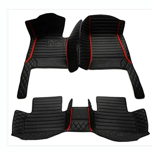 black red car floor mats 1