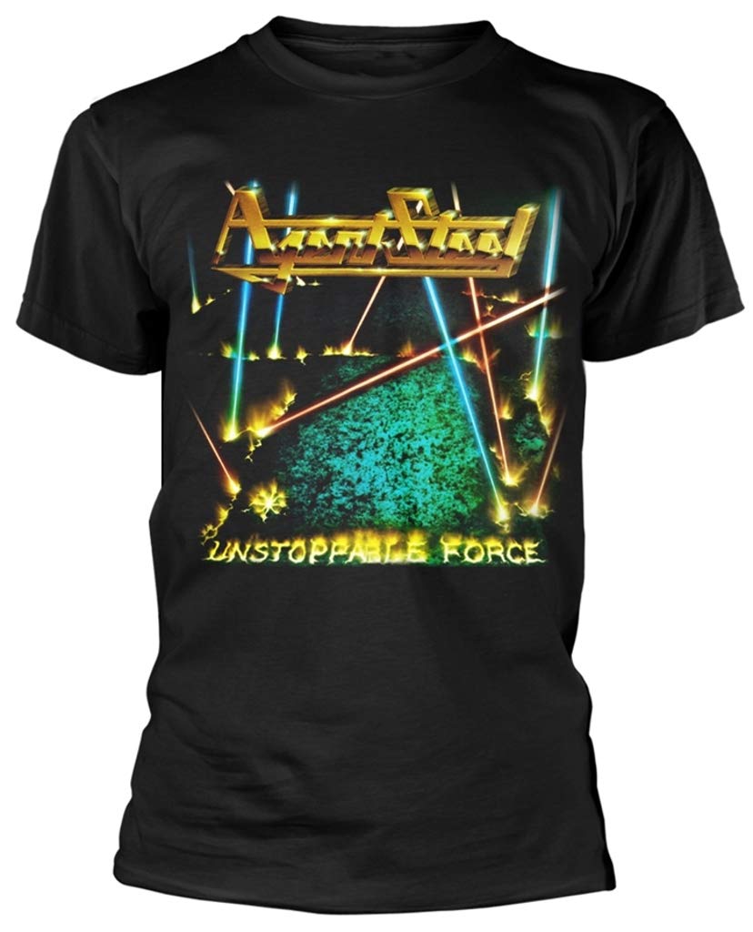 Agent Steel 'Unstoppable Force' Black Band T-Shirt | Heavy Metal Music Merch | Concert & Casual Wear