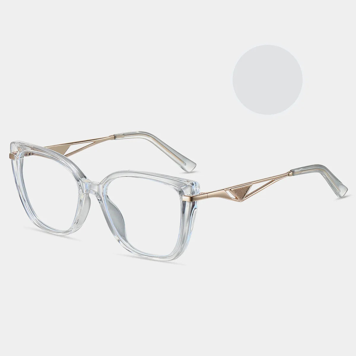 CCspace Women's Full Rim Square Cat Eye Titanium Eyeglasses Frame - Lightweight TR90 Material for All-Day Comfort - Perfect for Office, Reading & Fashion Accessories